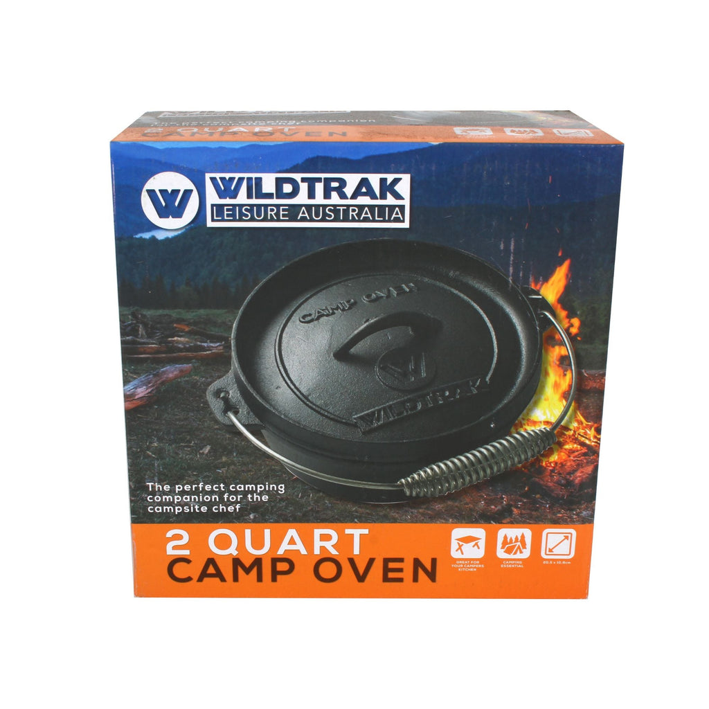 Wildtrak 2 Quart Heavy-duty Round Camp Oven with Lip and Handle, Pre-Seasoned - view 7