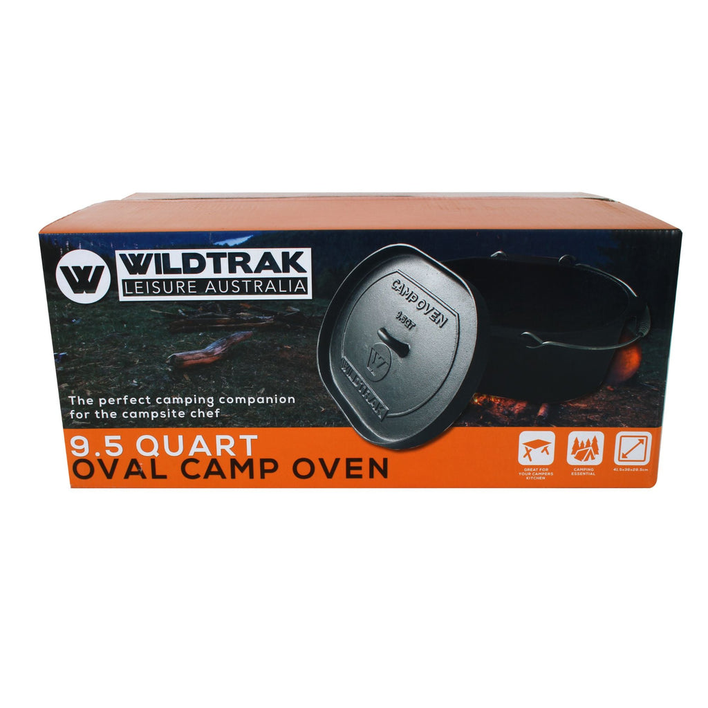 Wildtrak 9.5 Quart Cast-Iron Pre-Seasoned Oval Camp Oven with Lip and Handle - view 8