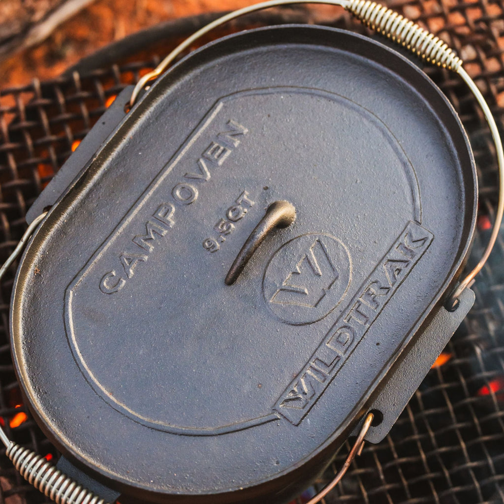 Wildtrak 9.5 Quart Cast-Iron Pre-Seasoned Oval Camp Oven with Lip and Handle - view 9