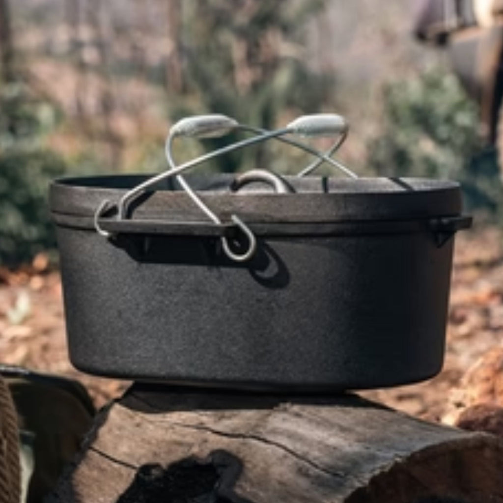 Wildtrak 9.5 Quart Cast-Iron Pre-Seasoned Oval Camp Oven with Lip and Handle - view 10