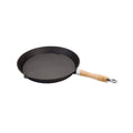 Wildtrak 29cm Round Pre-seasoned Cast Iron Skillet/Grill Pan with Wooden Handle