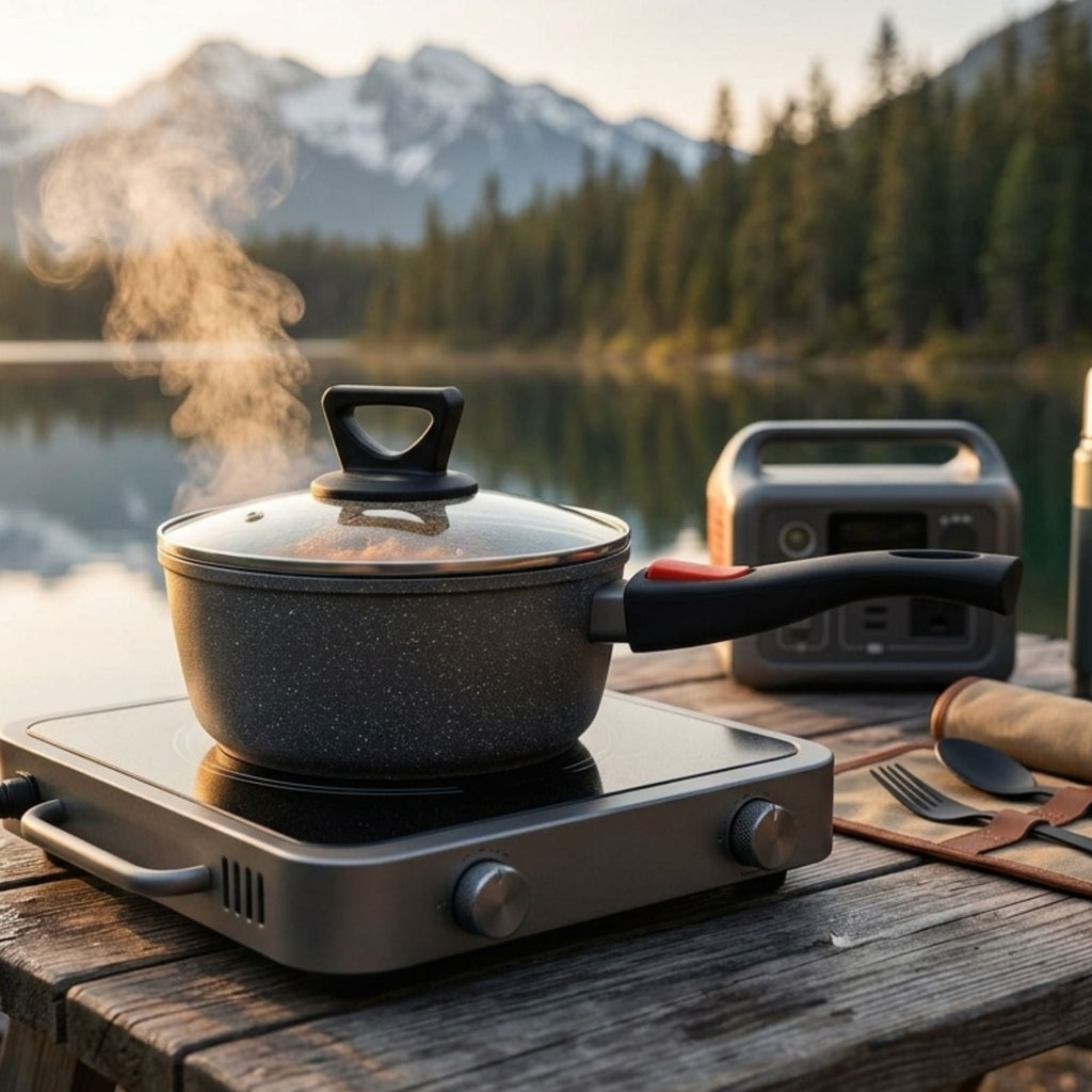 Wildtrak 18cm Non-stick Induction Safe Saucepan with Detachable Handle - view 3