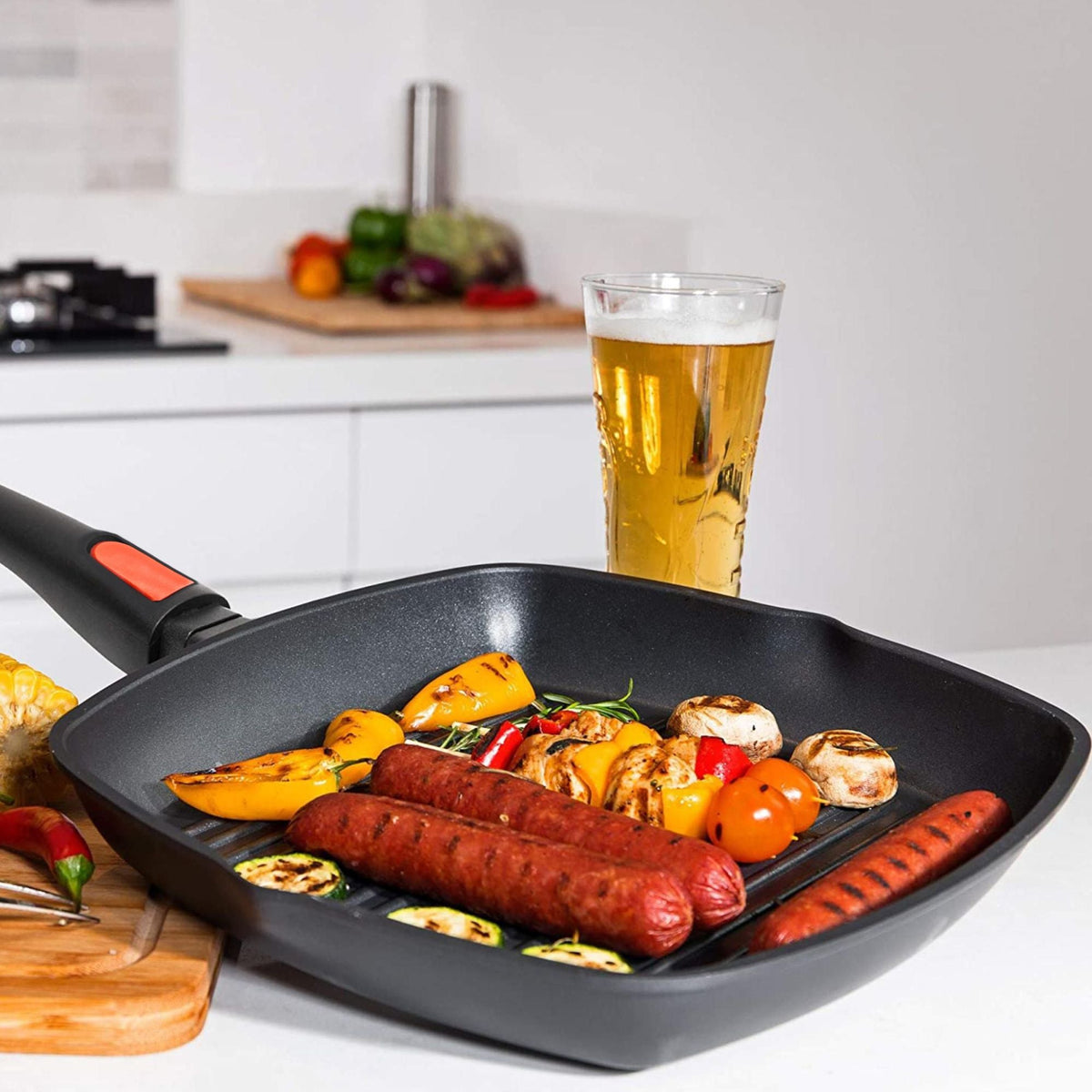 Wildtrak Non-stick Induction Safe Grill Pan with Detachable Handle 28cm - view 8