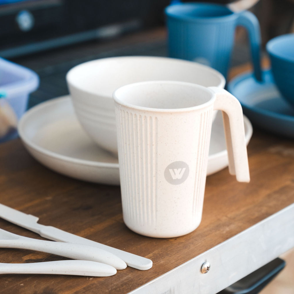 Wildtrak Wheat Straw Cup with Handle 350ml – Beige or Blue - view 3