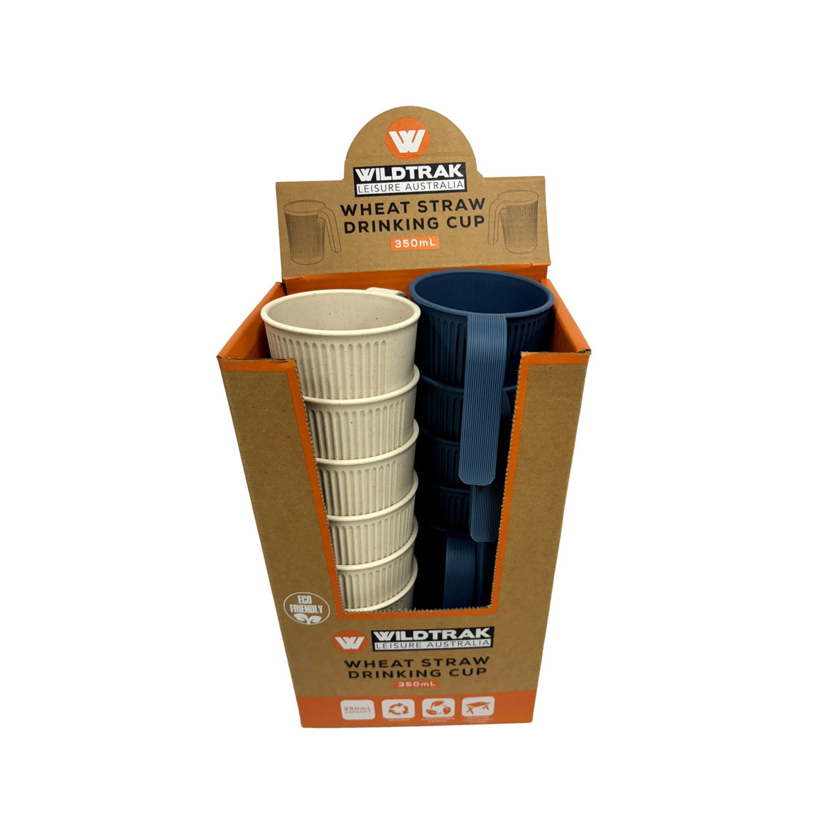Wildtrak Wheat Straw Cup with Handle 350ml – Beige or Blue - view 11