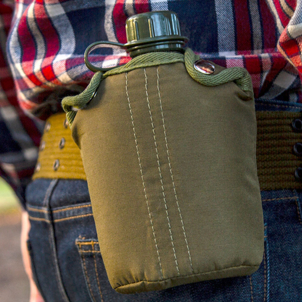 Wildtrak 1-Quart Water Canteen with Cover - Military Green - view 2