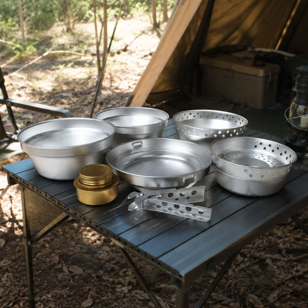 Wildtrak 8pc Aluminium Cook Set with Alcohol Burner - view 2