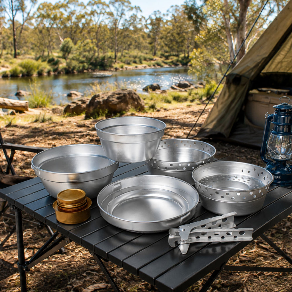 Wildtrak 8pc Aluminium Cook Set with Alcohol Burner - view 3