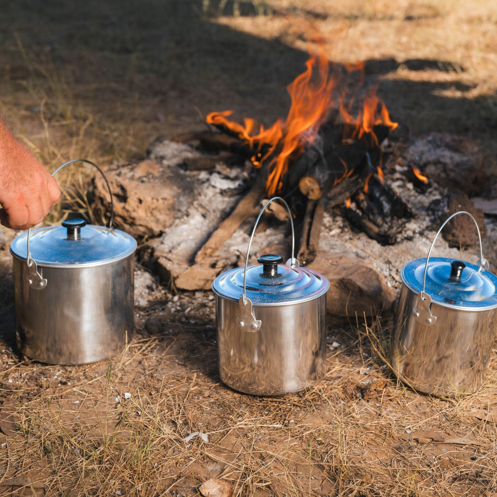 Wildtrak 3pc Aluminium Billy Can Set with Handles - view 2