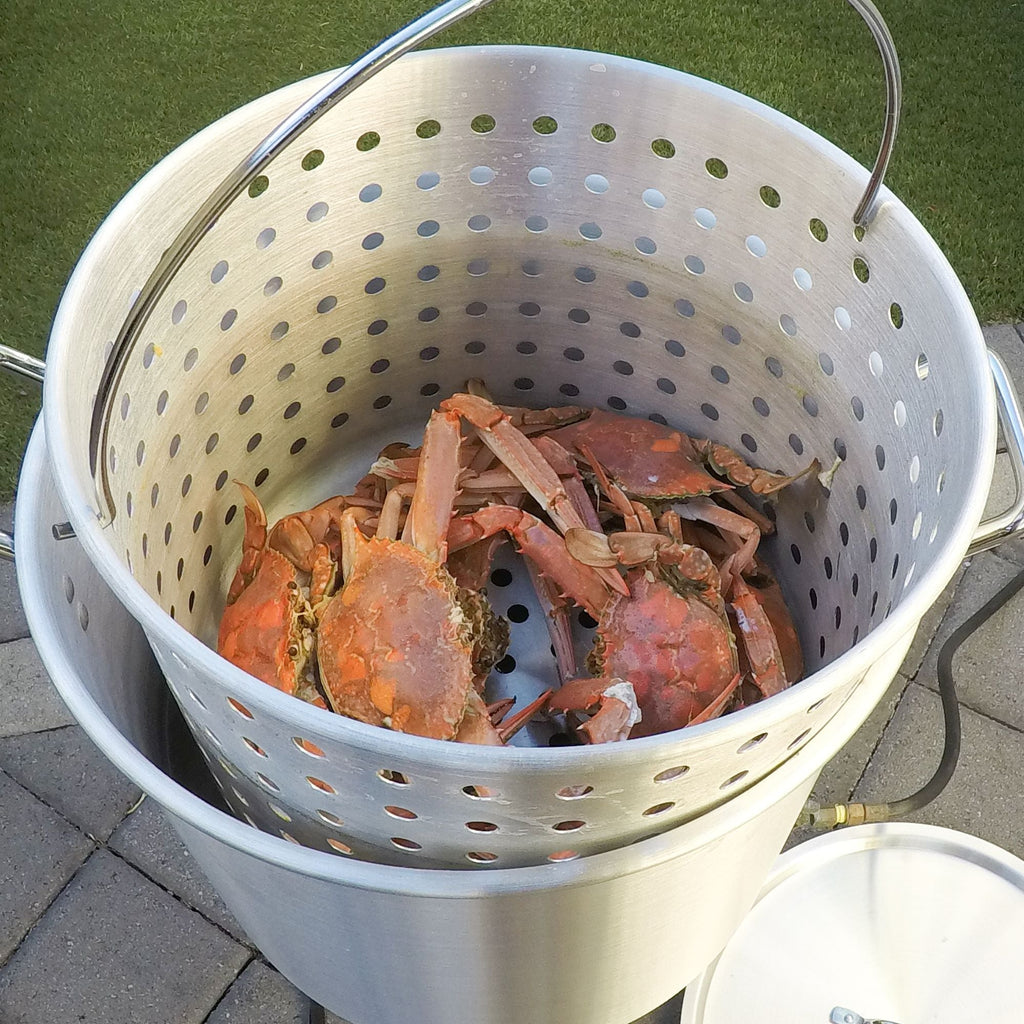 Wildtrak Aluminium Crab Cooker Stock Pot 40L with Basket, Handles, Lid and Strainer - view 2