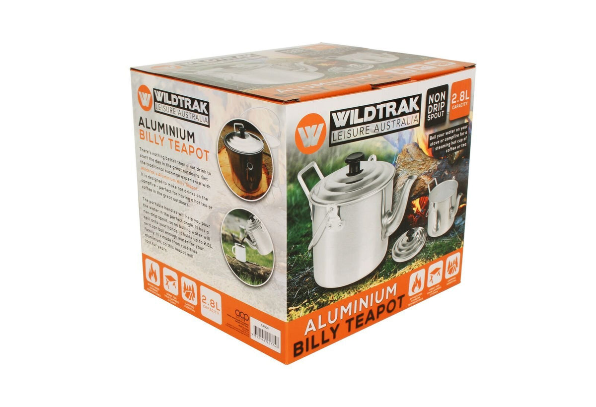 Wildtrak 2.8L Aluminium Billy Teapot with Handle and Lid - view 10