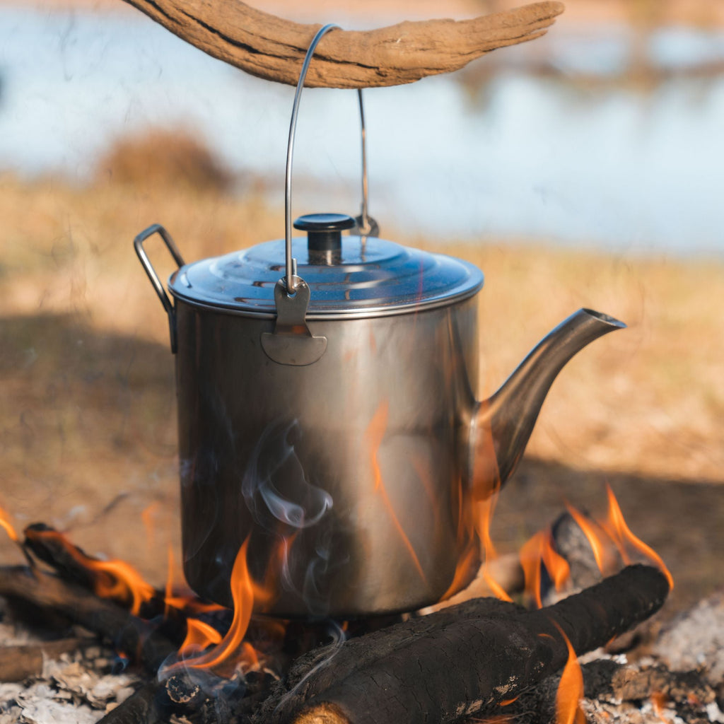 Wildtrak 2.8L Stainless Steel Billy Teapot with Handle and Lid - view 4
