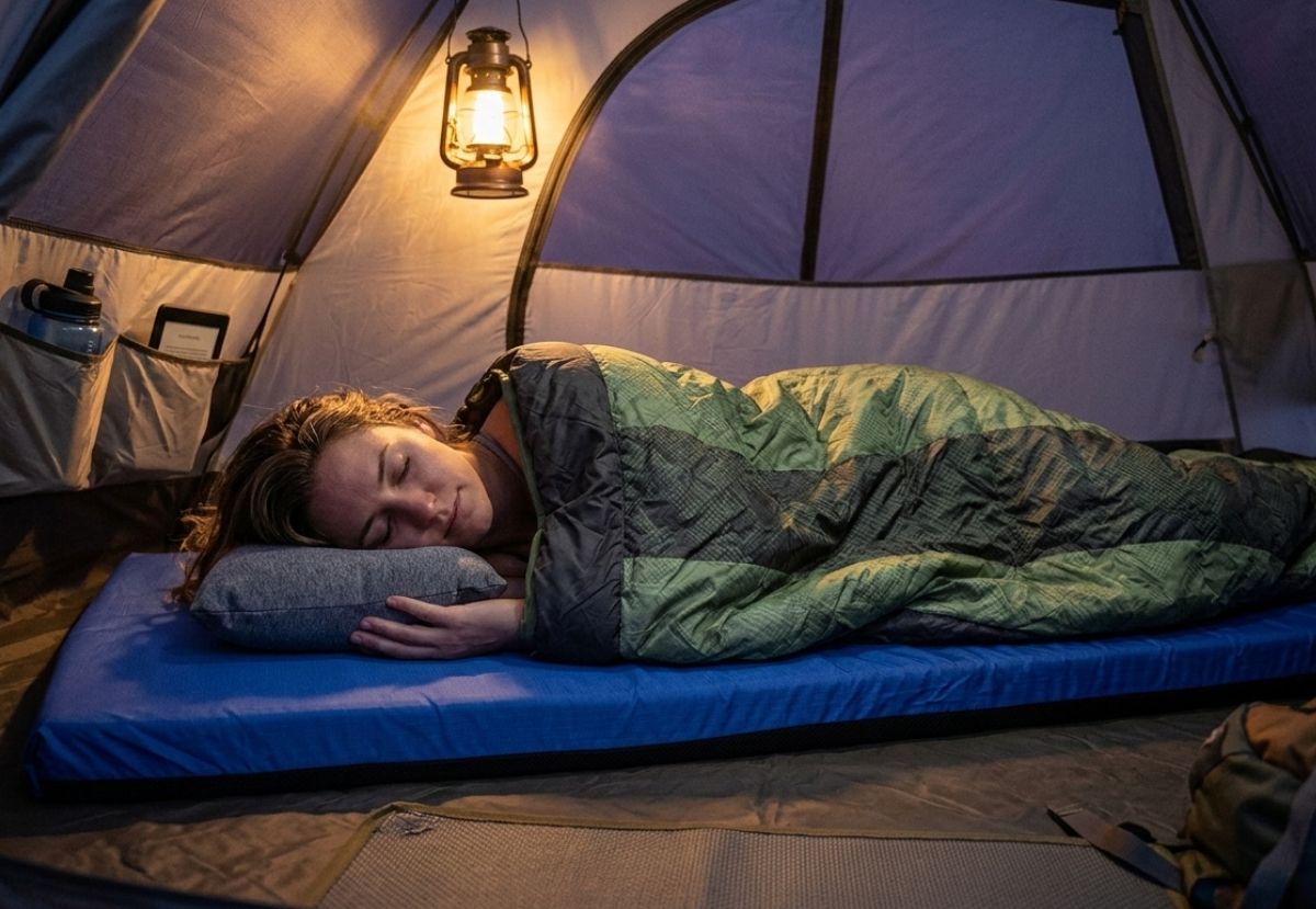 Wildtrak Single 50mm Open Cell Camping Mat 190 x 60 x 5cm, Blue - view 2