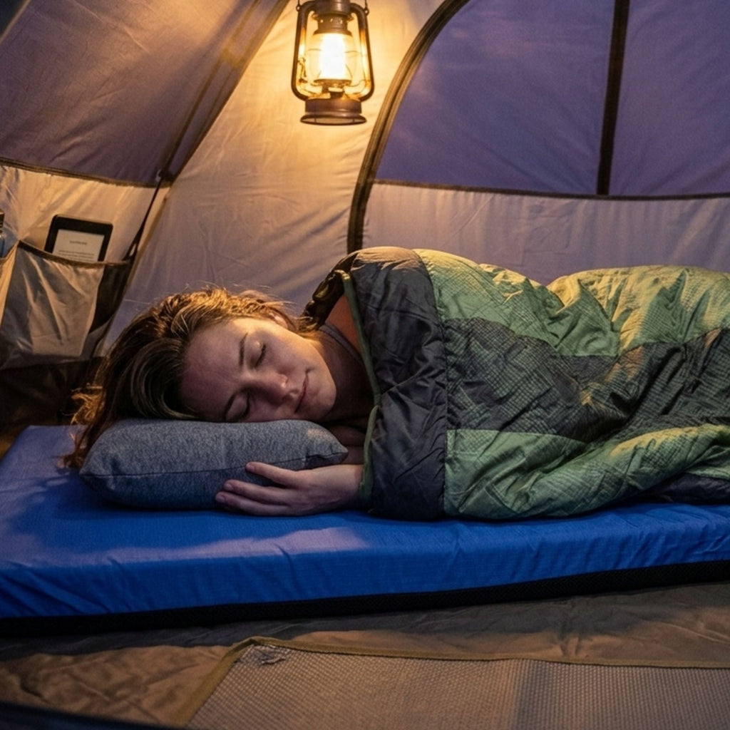 Wildtrak Single 50mm Open Cell Camping Mat 190 x 60 x 5cm, Blue - view 5