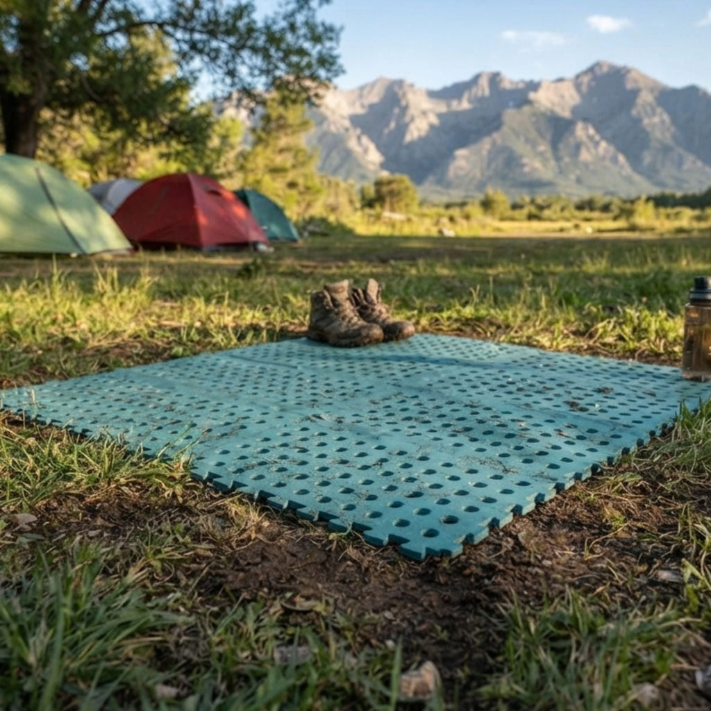 Wildtrak 4 Pack Interlocking Foam Floor Mats Non-Skid, Lightweight - Green 60x60cm - view 4