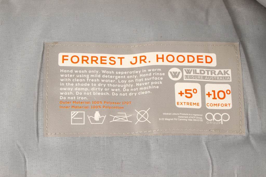 Wildtrak +5°C to +10°C Forrest Junior Kids/Youth Hooded Sleeping Bag, 65 x 205cm - view 12