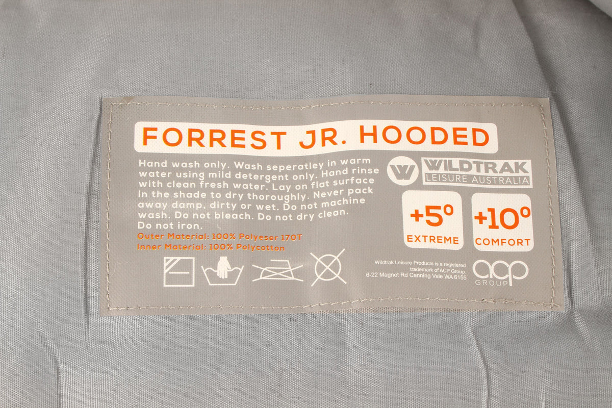Wildtrak +5°C to +10°C Forrest Junior Kids/Youth Hooded Sleeping Bag, 65 x 205cm - view 12