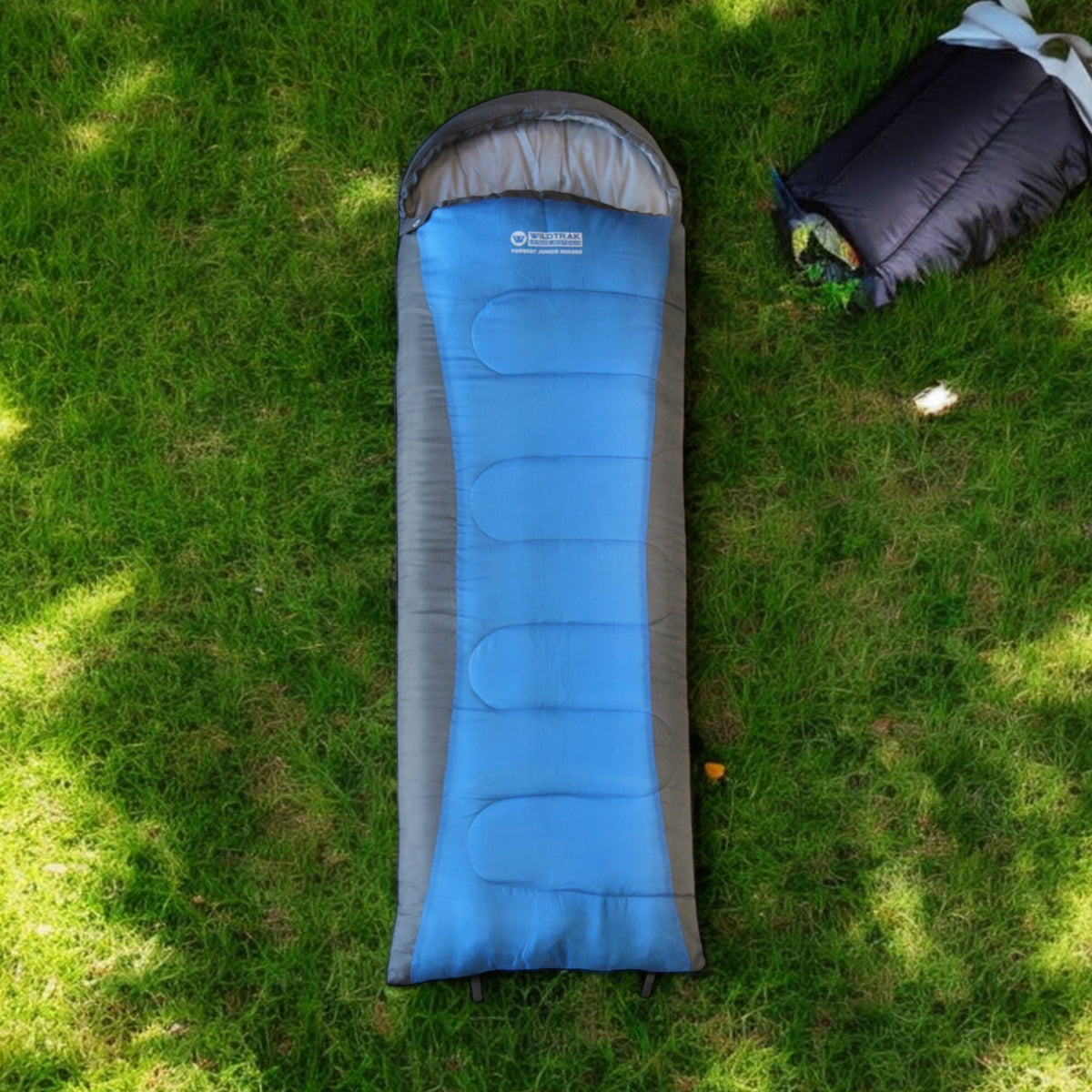 Wildtrak +5°C to +10°C Forrest Junior Kids/Youth Hooded Sleeping Bag, 65 x 205cm - view 2
