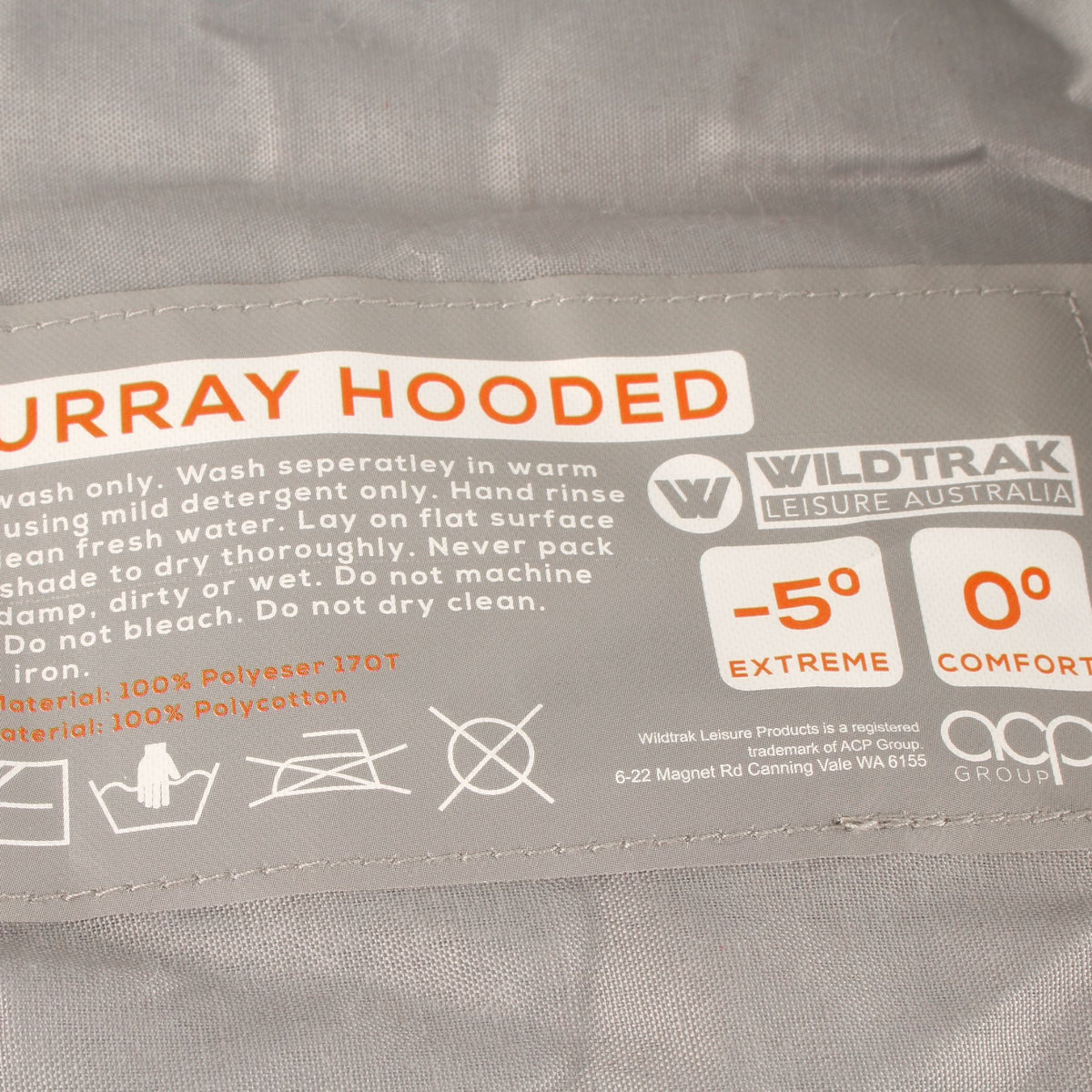 Wildtrak -5°C to -0°C Murray Hooded Sleeping Bag, 80 x 230cm - view 4
