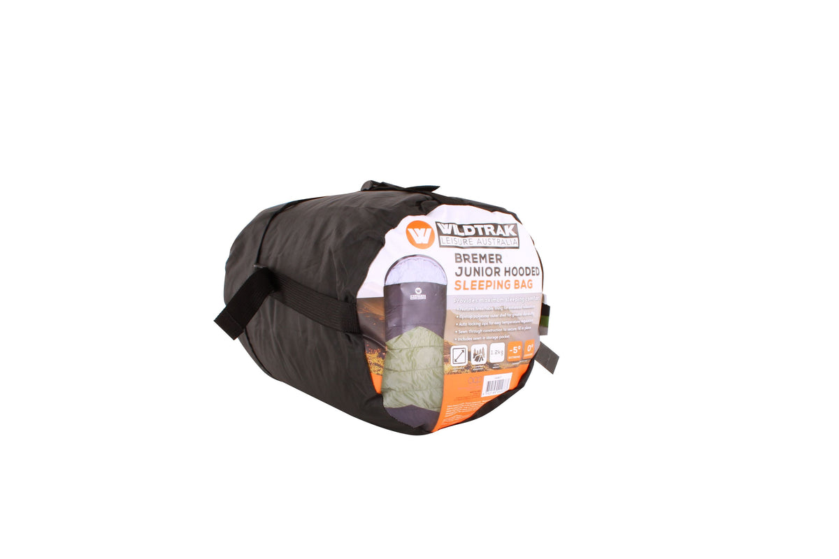 Wildtrak -5°C to 0°C Bremer Junior Kids/Youth Hooded Sleeping Bag, 65 x 170cm - view 18