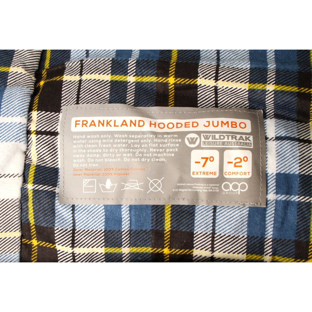 Wildtrak -2 to -7°C Frankland Jumbo Hooded Sleeping Bag, 90 x 230cm - view 6