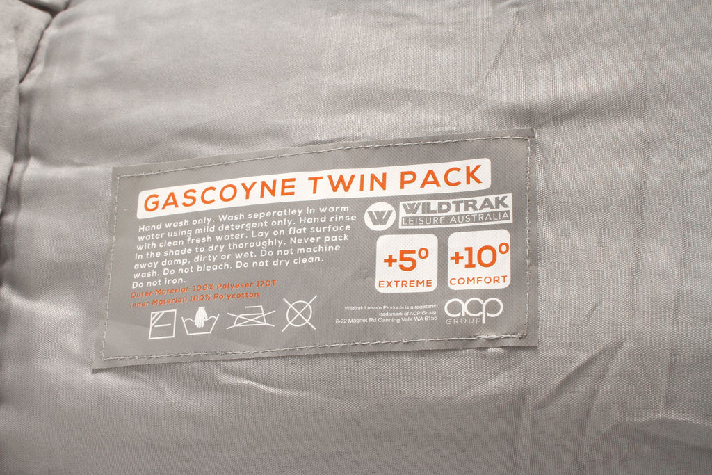 Wildtrak +5°C to +10°C Gascoyne Twin Hooded Sleeping Bag, Single or Double 70 x 230cm - view 15