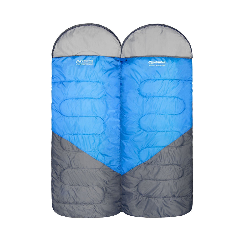Wildtrak +5°C to +10°C Gascoyne Twin Hooded Sleeping Bag, Single or Double 70 x 230cm