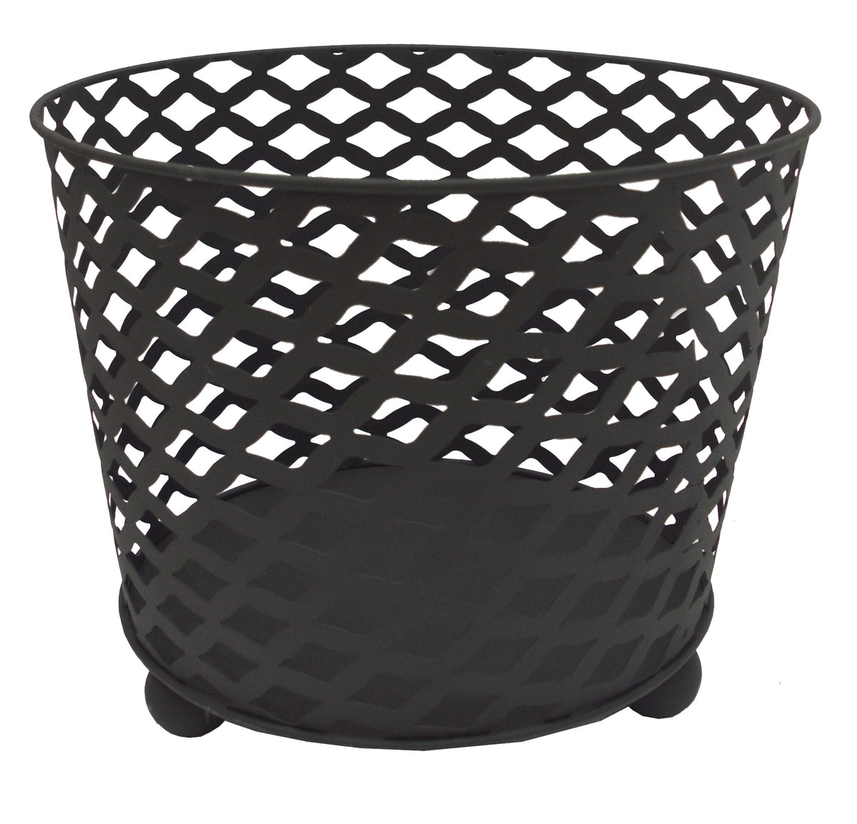 Ignite 38cm Black Steel Firepit/Planter/Wood Basket, Mesh Construction - view 6