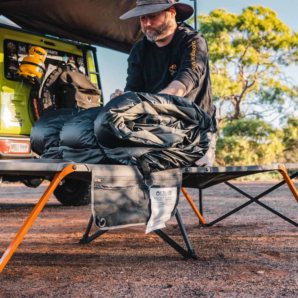 Wildtrak Queen Easy Up Stretcher Bed, 200 x 144 x 42cm - view 4