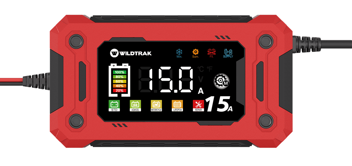 Wildtrak 12V 15A Battery Charger - Car, Boat, AGM & LiFePO₄ Compatible - view 2