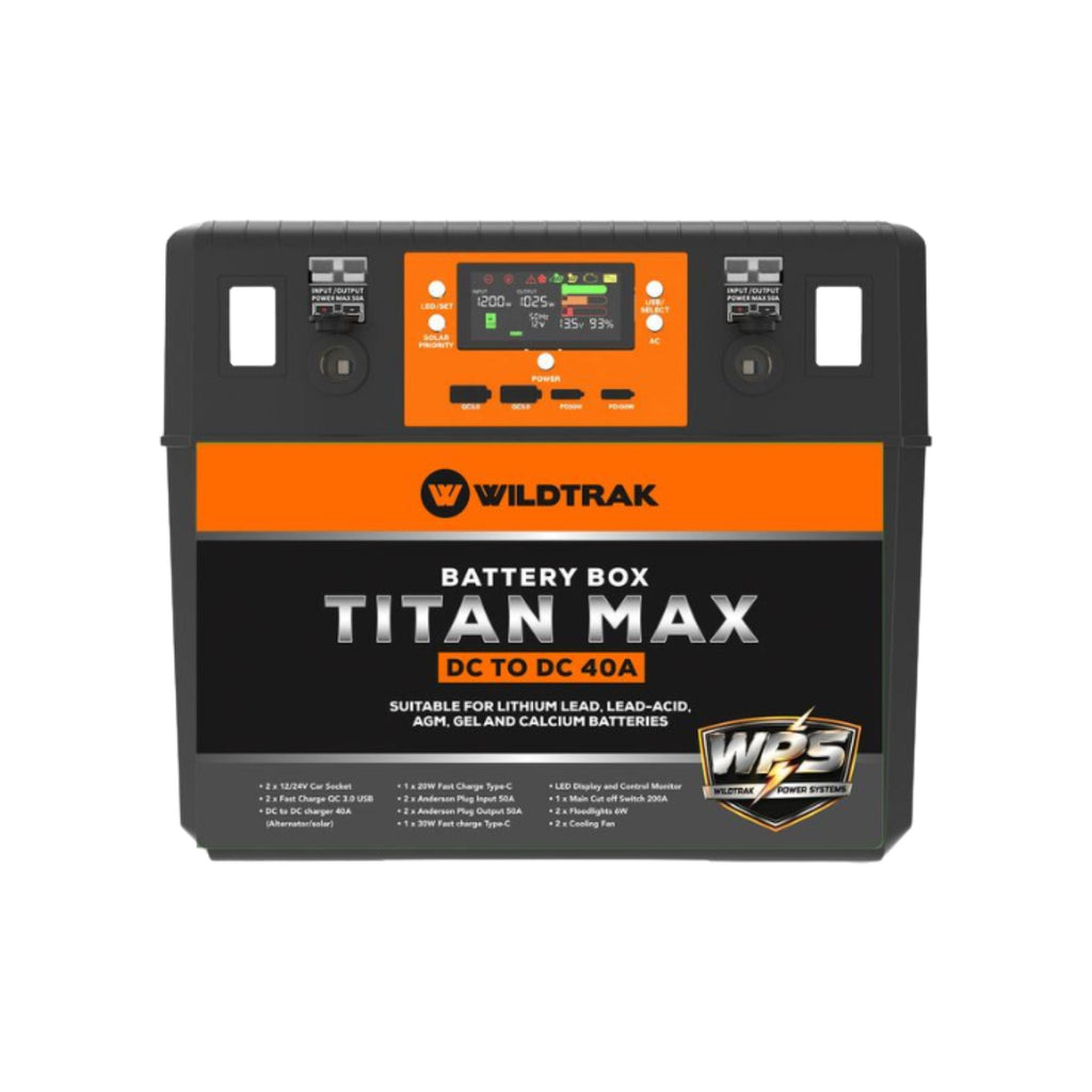 Wildtrak Titan Max Battery Box with 40A DC/DC Charger