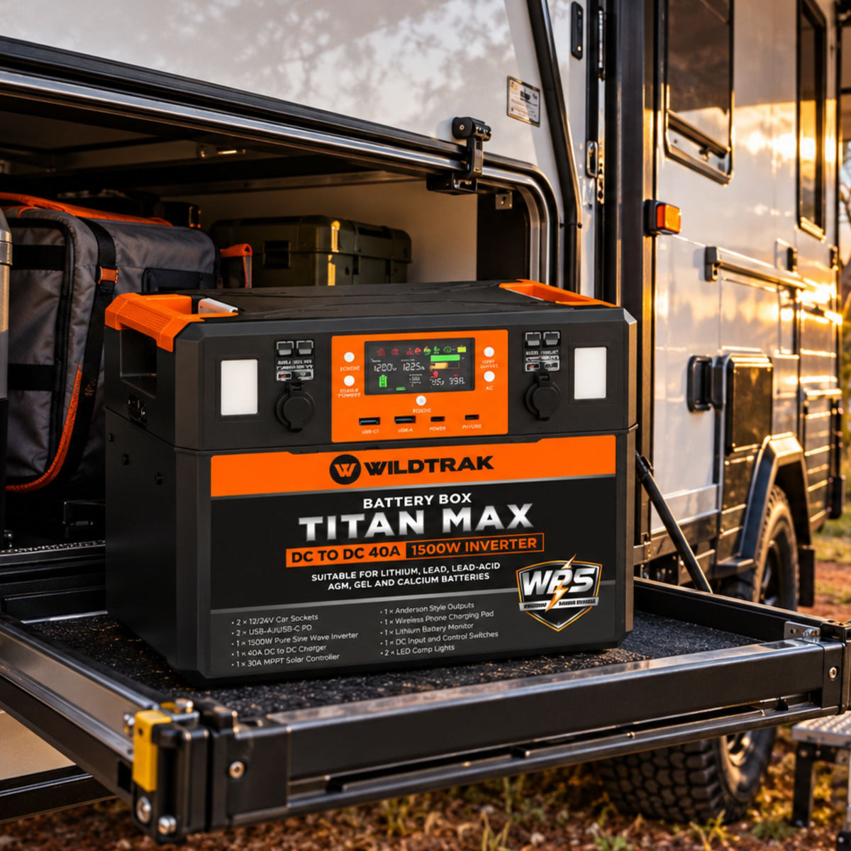 Wildtrak Titan Max Battery Box with 40A DC/DC Charger & 1500W Inverter