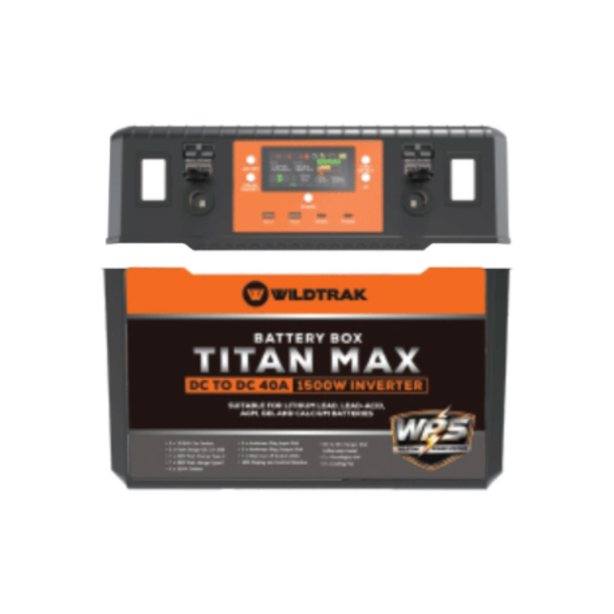 Wildtrak Titan Max Battery Box with 40A DC/DC Charger & 1500W Inverter