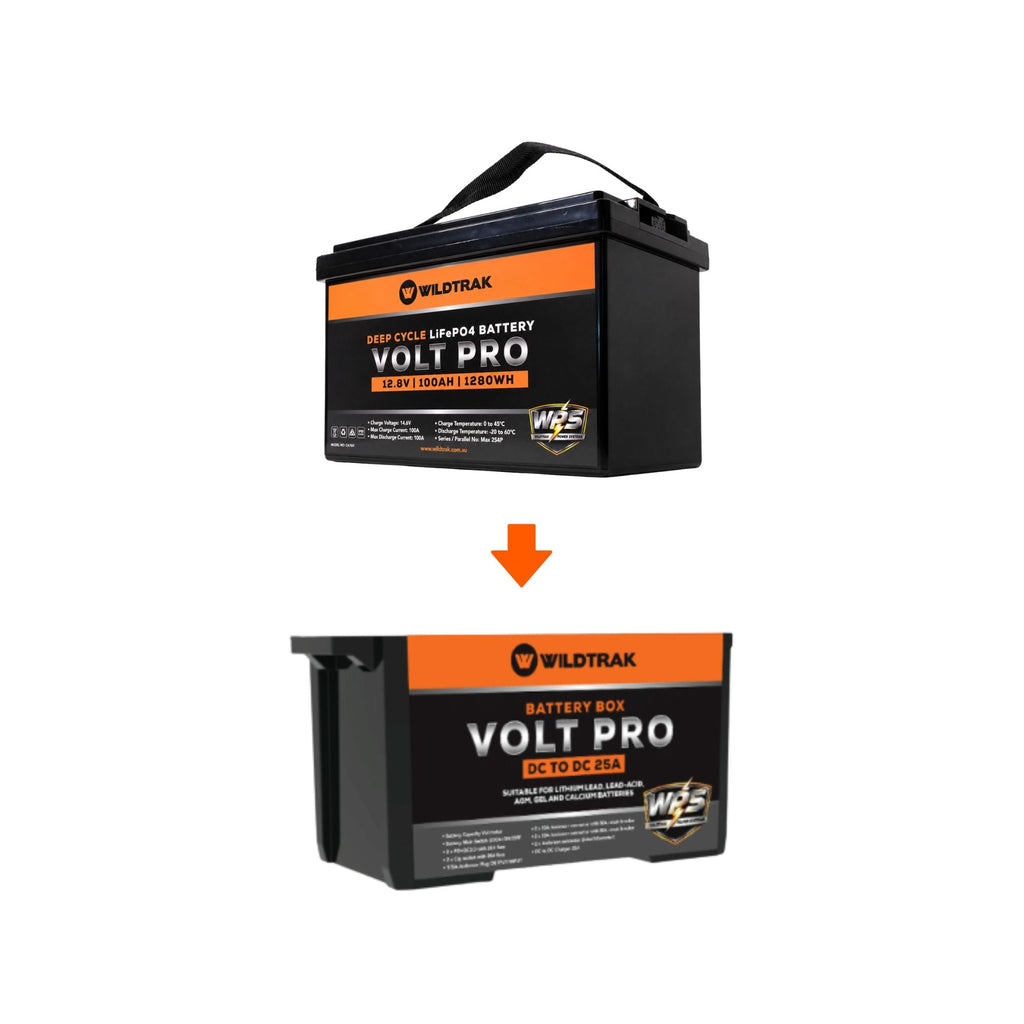 Wildtrak Volt Pro Battery Box with 25A DC/DC Charger