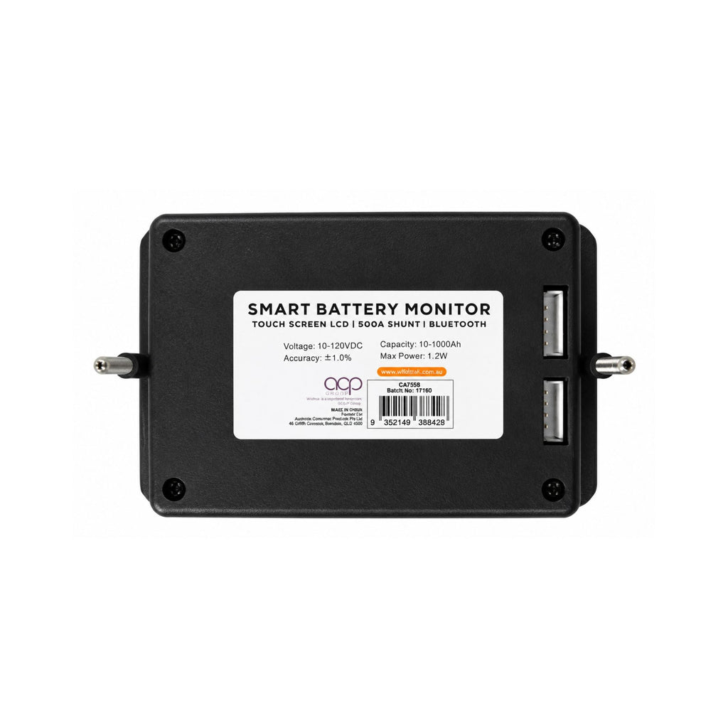 Wildtrak Smart Battery Monitor LCD Touch Screen 500A Shunt Bluetooth