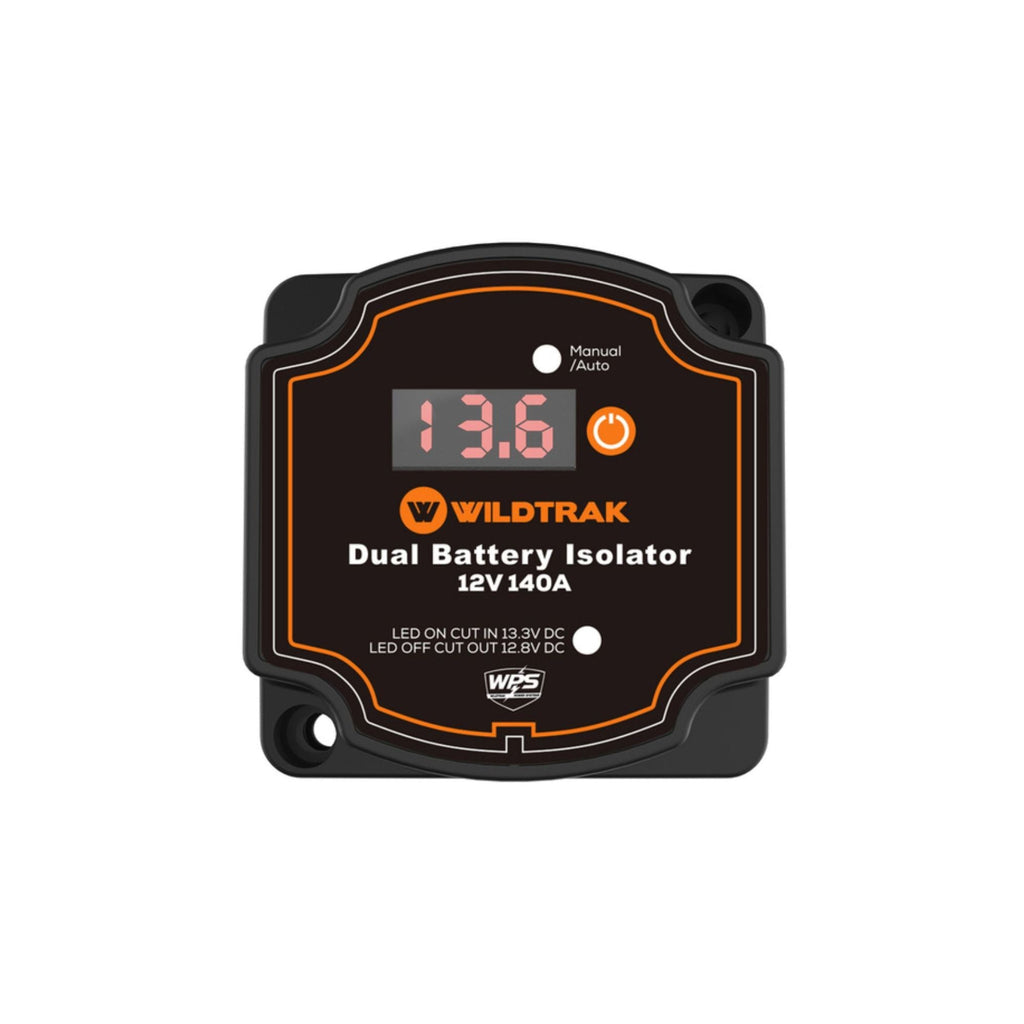 Wildtrak 140A Smart Battery Isolator with Wiring Kit