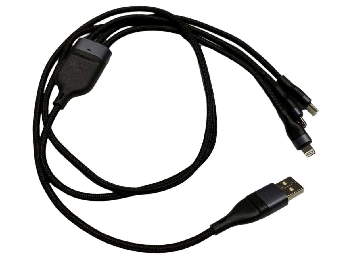 CHARGER CABLE USB 3 WAY 60W TYPE C PD QC3.0 AND MICRO - view 2