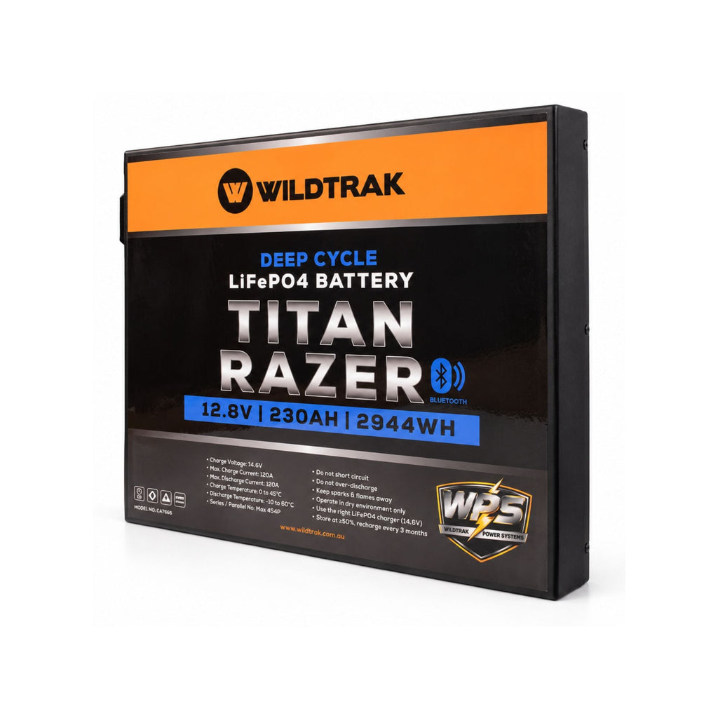 Wildtrak 12V Slimline Lithium Battery Titan Razer 230AH LiFePO4