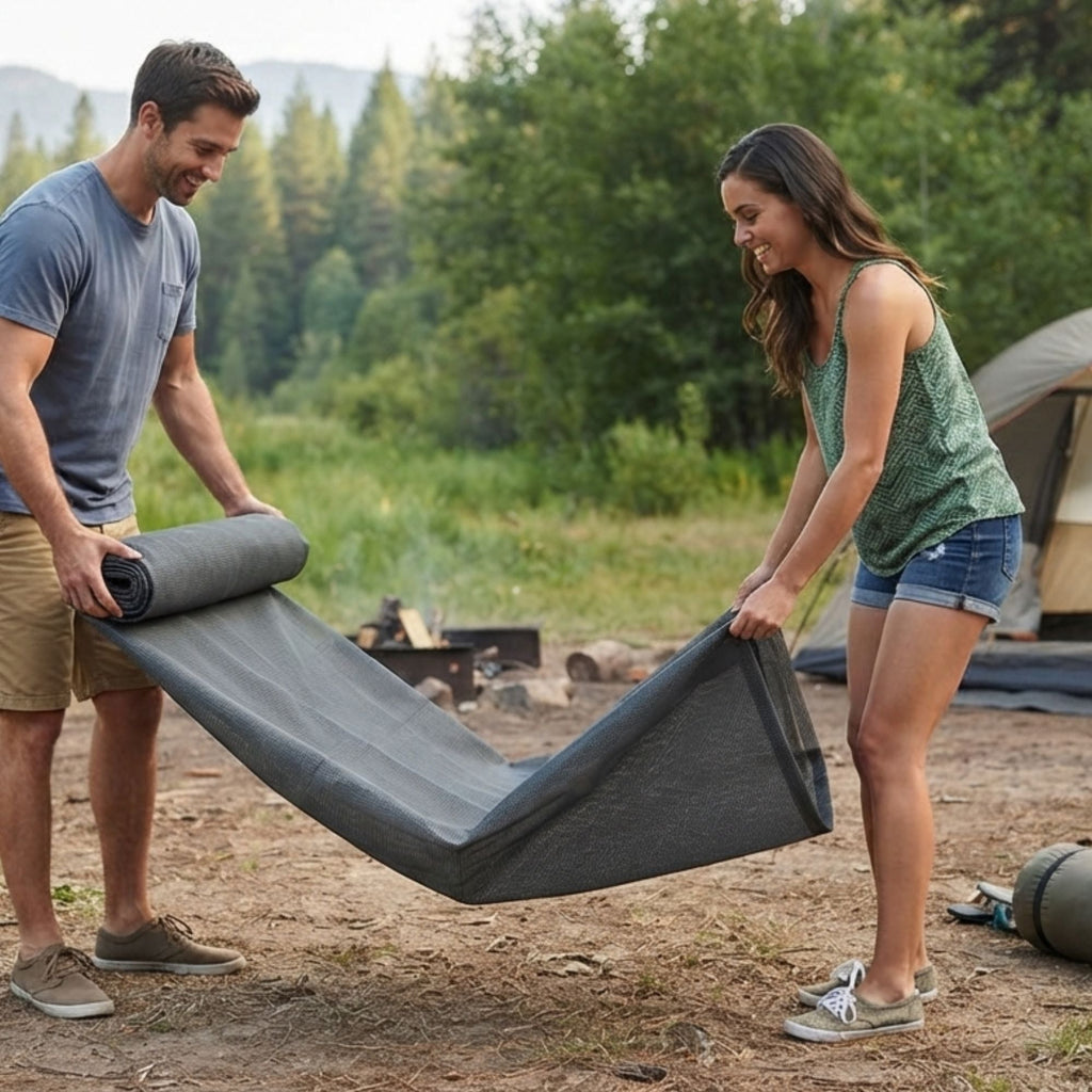 Wildtrak Annex Camping Floor Matting 2.5x6M, 450GSM Sand Filtering Mesh - view 2