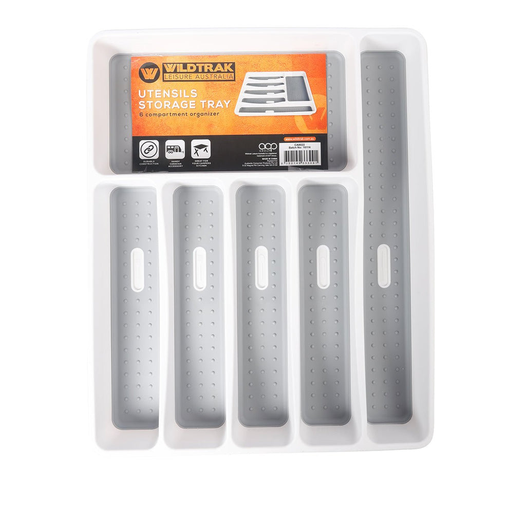 Wildtrak Non-Slip Utensil Storage Tray 40x33x5cm, 6 Compartment - view 8