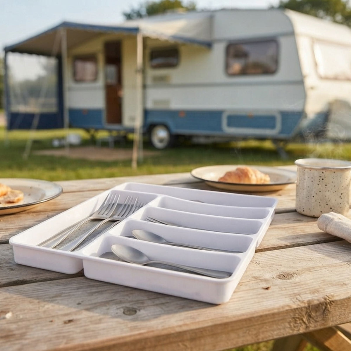 Wildtrak Non-Slip Utensil Storage Tray 40x33x5cm, 6 Compartment - view 4