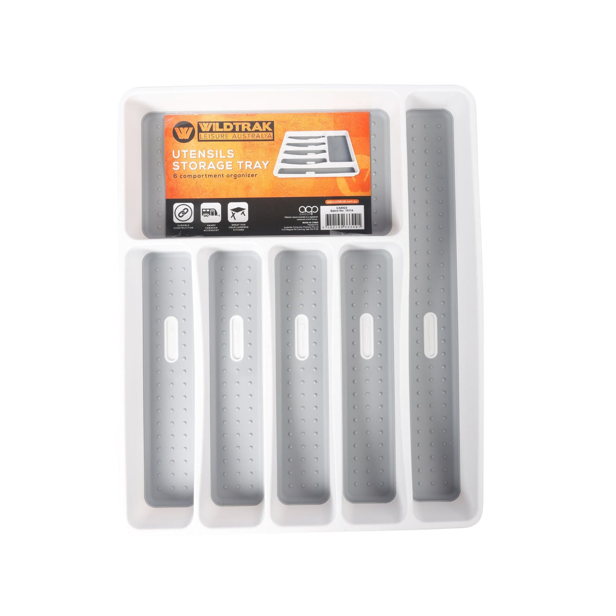 Wildtrak Non-Slip Utensil Storage Tray 40x33x5cm, 6 Compartment - view 6