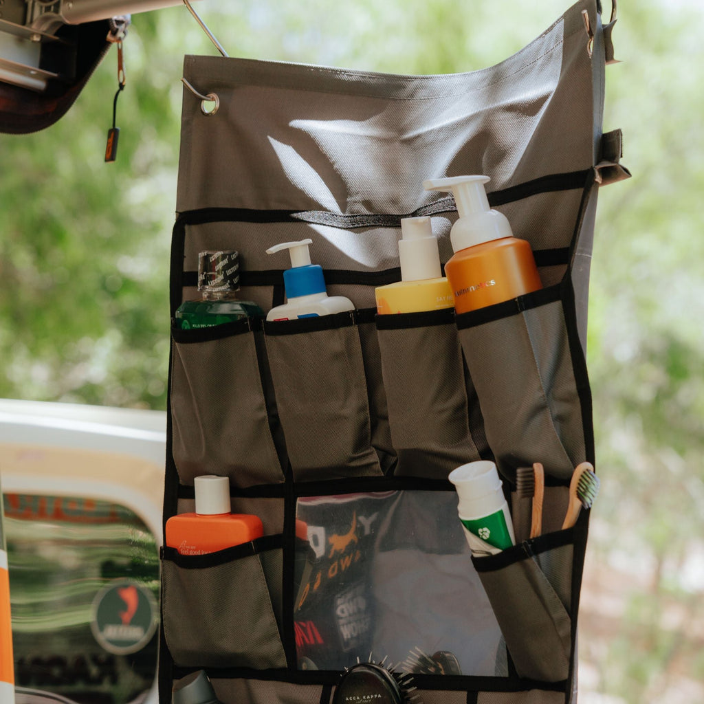 Wildtrak 14 Compartment Car/Caravan Camping Hanging Organiser with Mirror 123x48cm - view 5