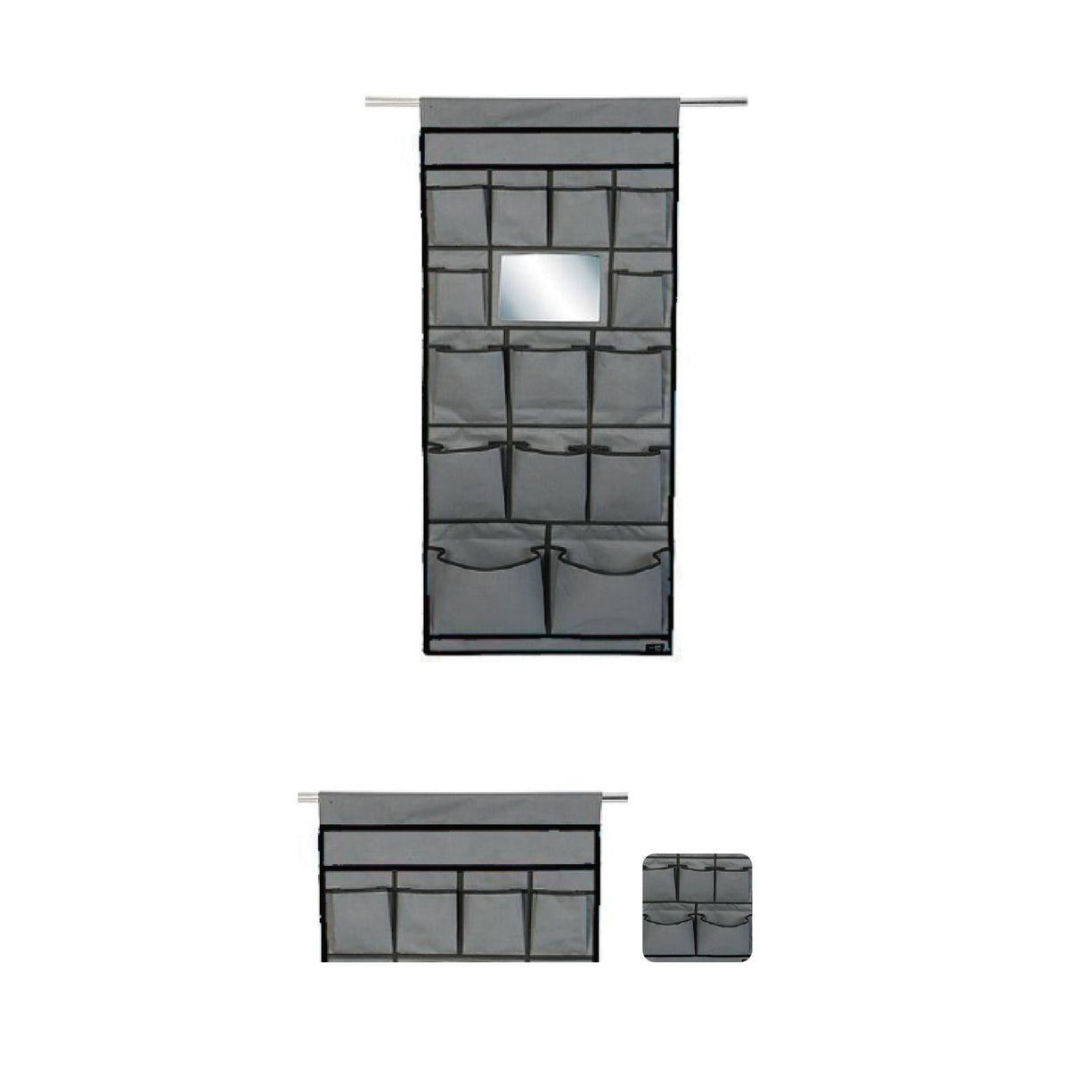 Wildtrak 14 Compartment Car/Caravan Camping Hanging Organiser with Mirror 123x48cm - view 8