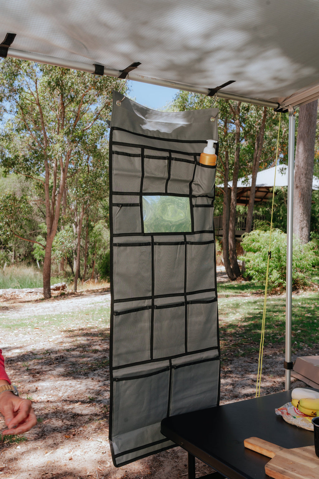 Wildtrak 14 Compartment Car/Caravan Camping Hanging Organiser with Mirror 123x48cm - view 10