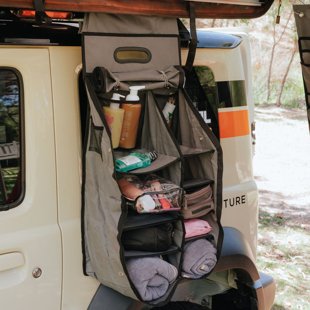 Wildtrak 12 Compartment Camping Hanging Organiser with Zipped Flap 80x40cm - view 6