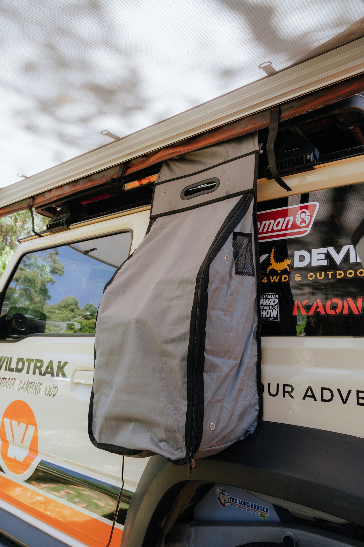 Wildtrak 12 Compartment Camping Hanging Organiser with Zipped Flap 80x40cm - view 15