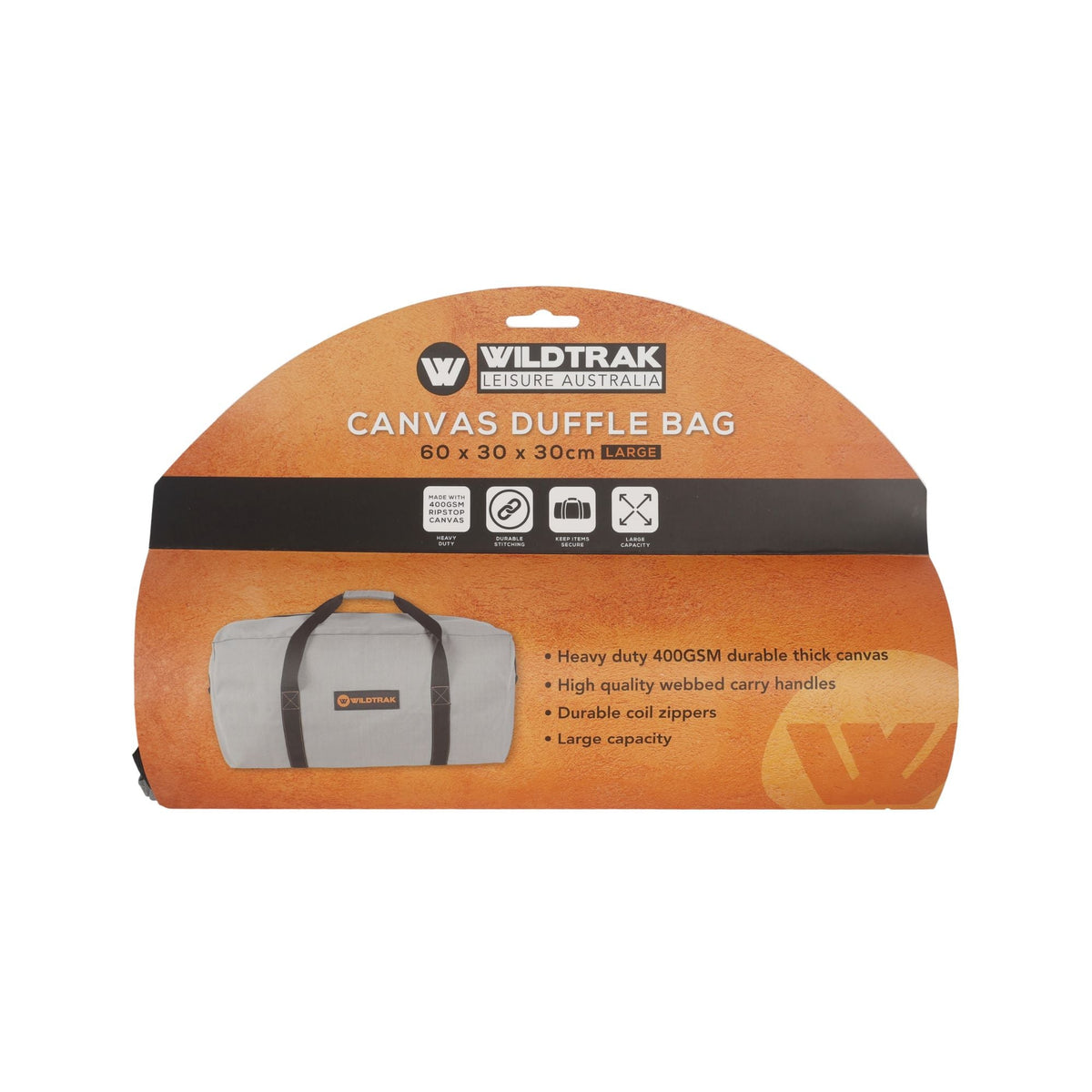 Wildtrak Large Heavy-duty 400GSM Ripstop Canvas Duffle Bag 60x30x30cm - view 14