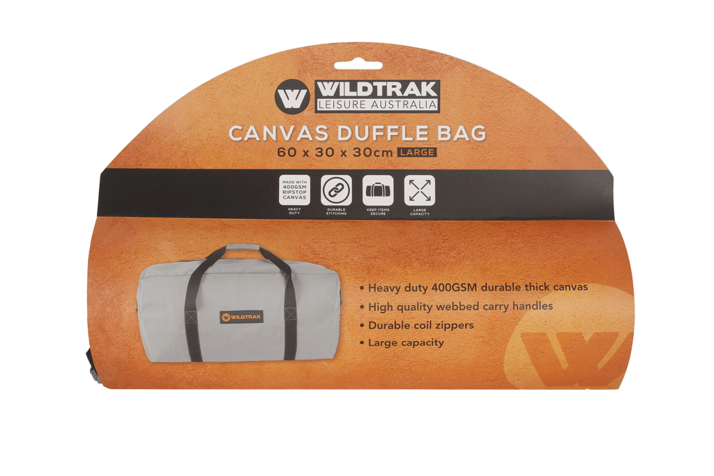 Wildtrak Large Heavy-duty 400GSM Ripstop Canvas Duffle Bag 60x30x30cm - view 23