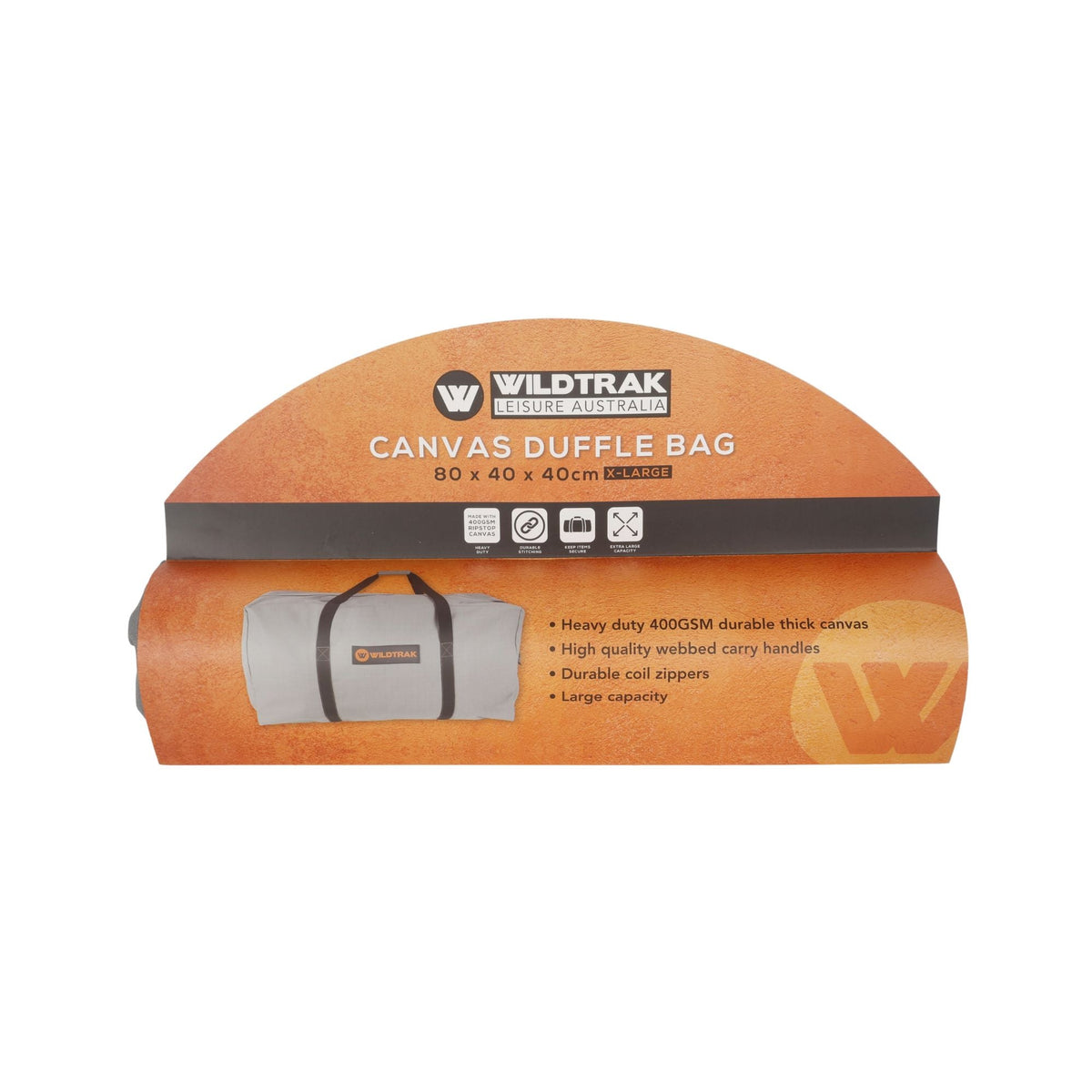 Wildtrak XL Heavy-duty 400GSM Ripstop Canvas Duffle Bag 80x40x40cm - view 14